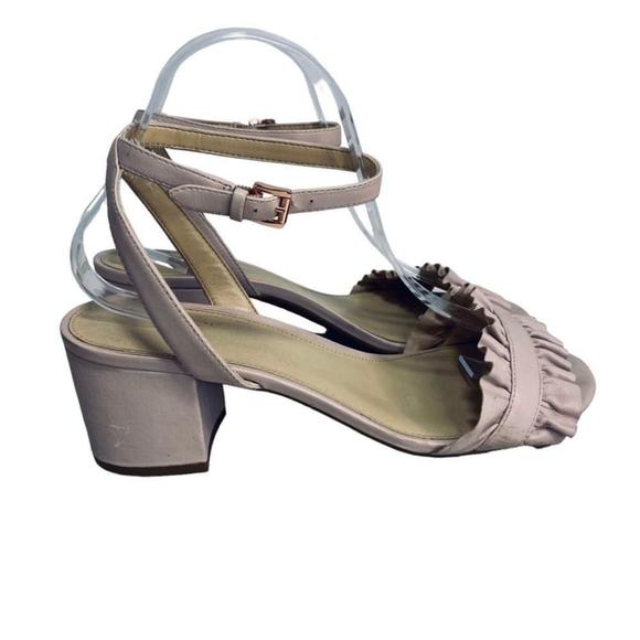 Michael Kors - Ruffle Pink Block Ankle Strap Sandal - Size 9 - Picture 5 of 8